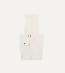 Ecru Cotton Canvas Panel Trousers