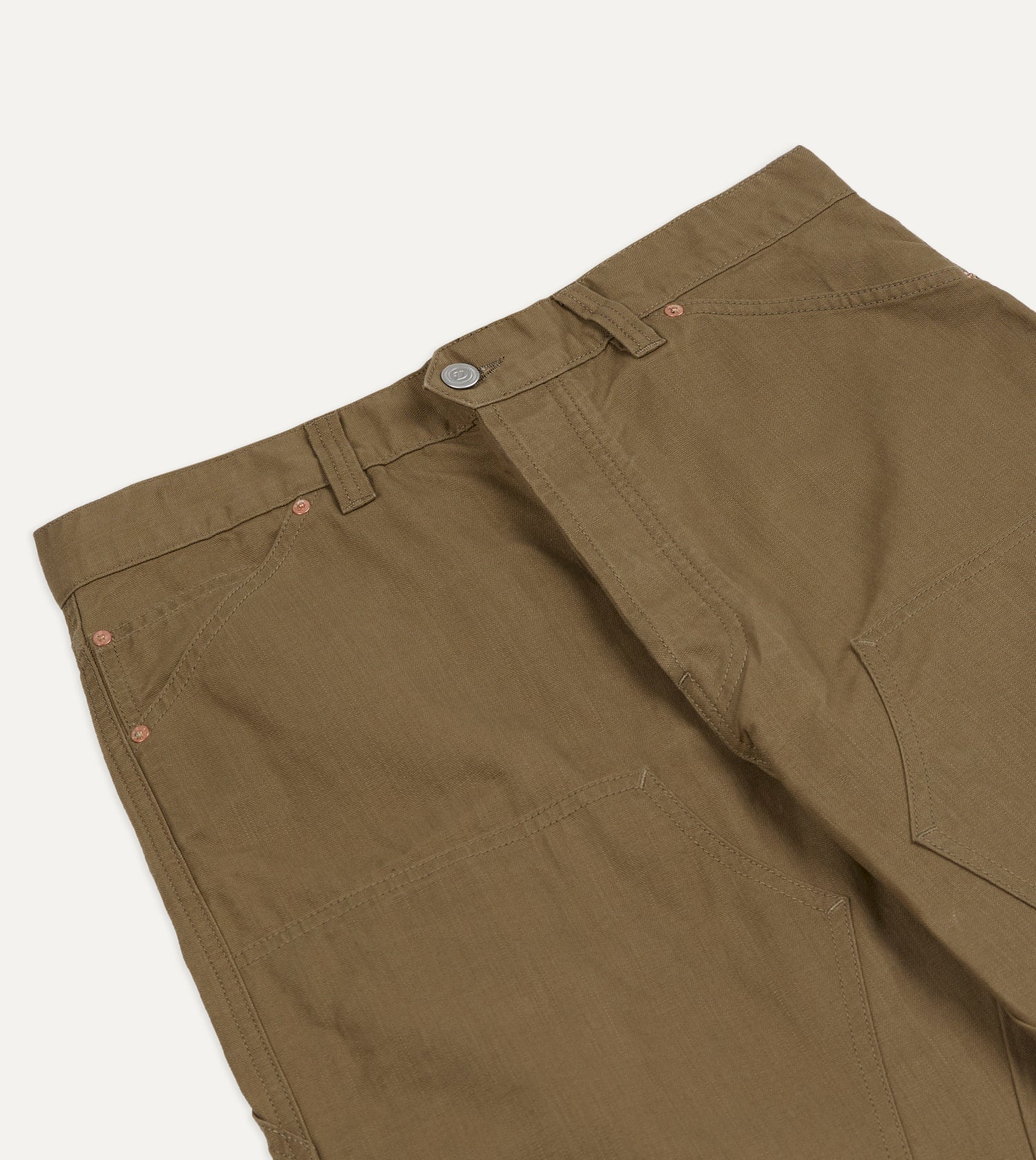 Khaki Cotton Canvas Carpenter Pant