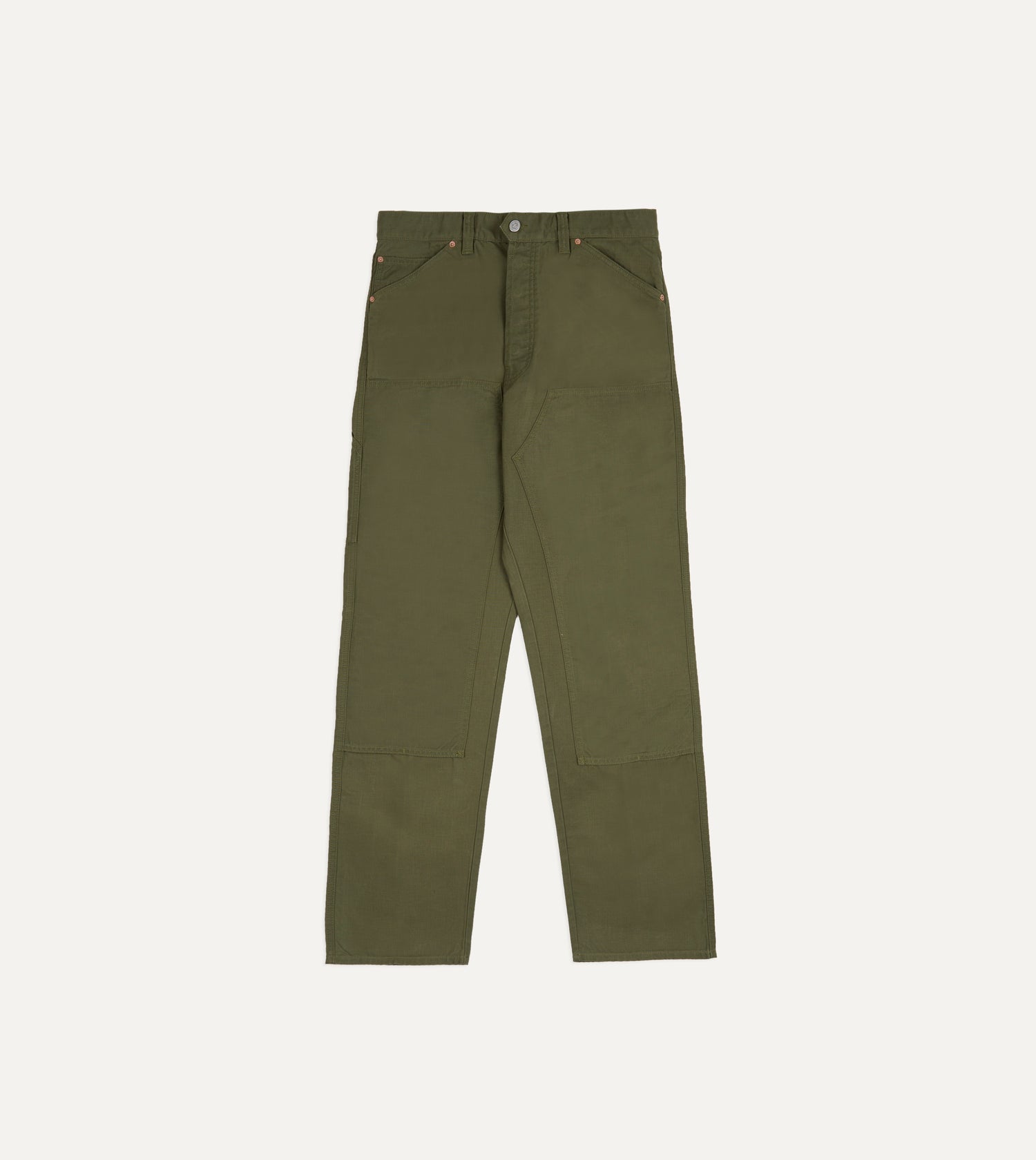 Olive Cotton Canvas Carpenter Pant