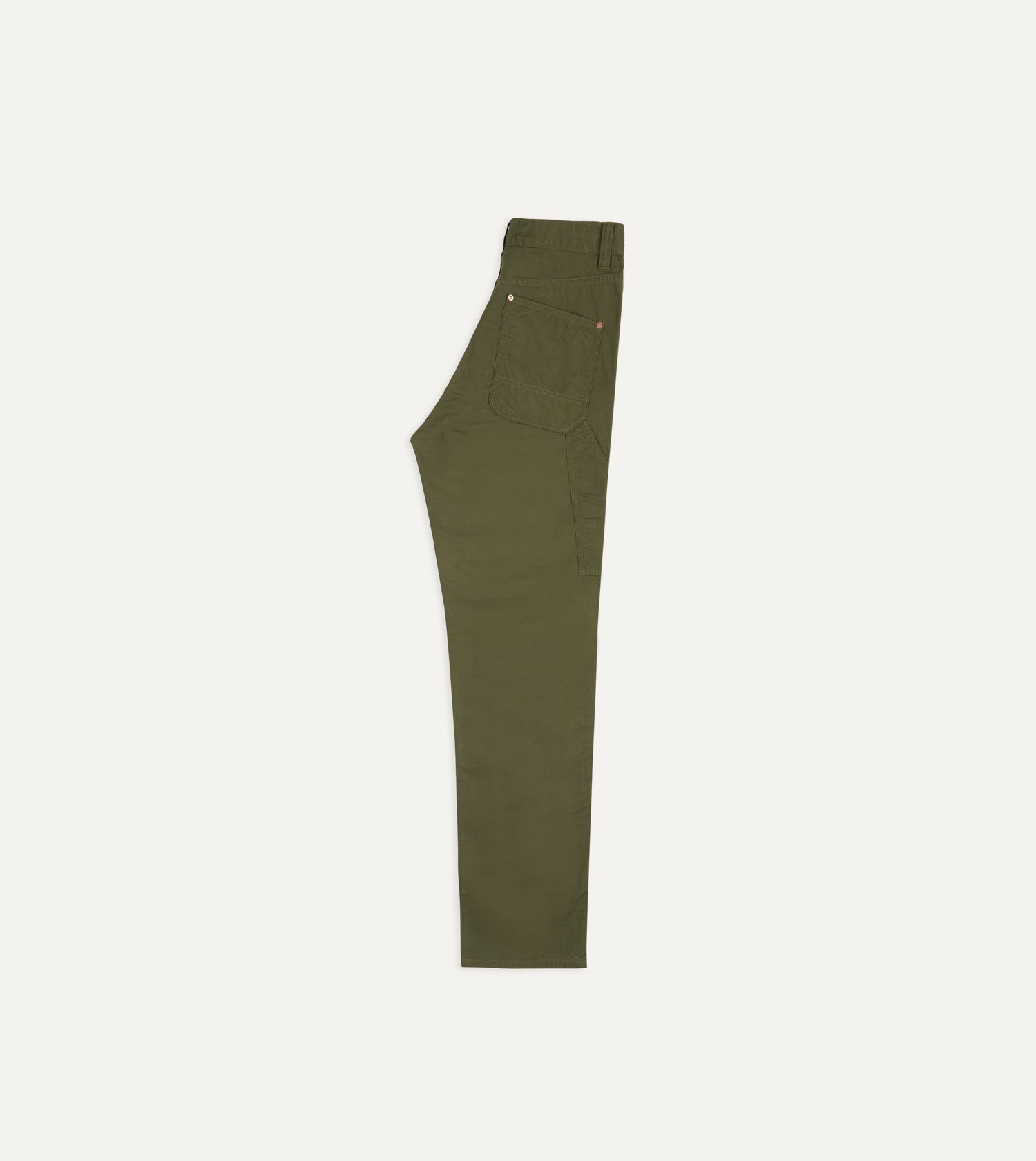 Olive Cotton Canvas Carpenter Pant