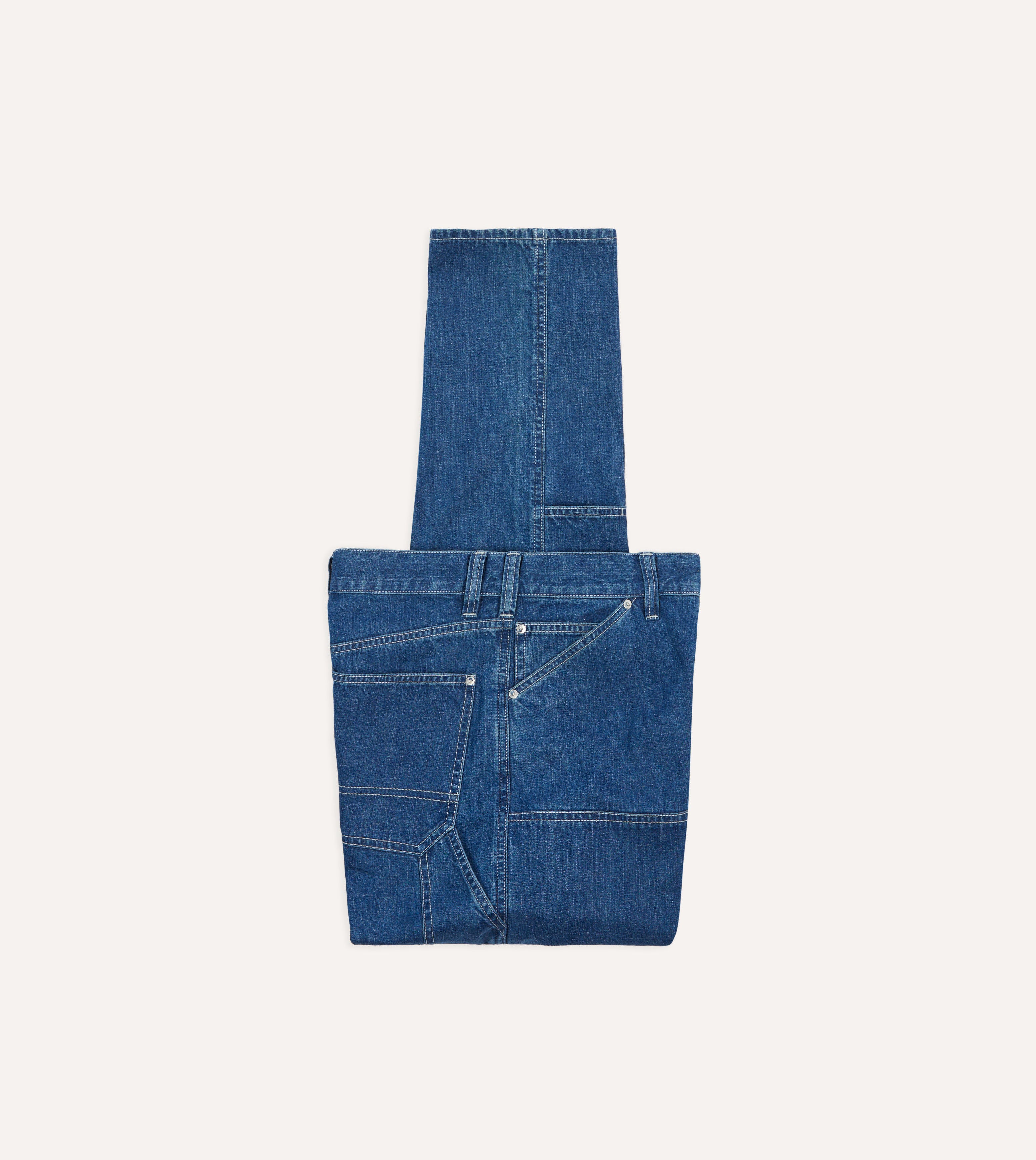 Stone Wash Selvedge Denim Carpenter Pant