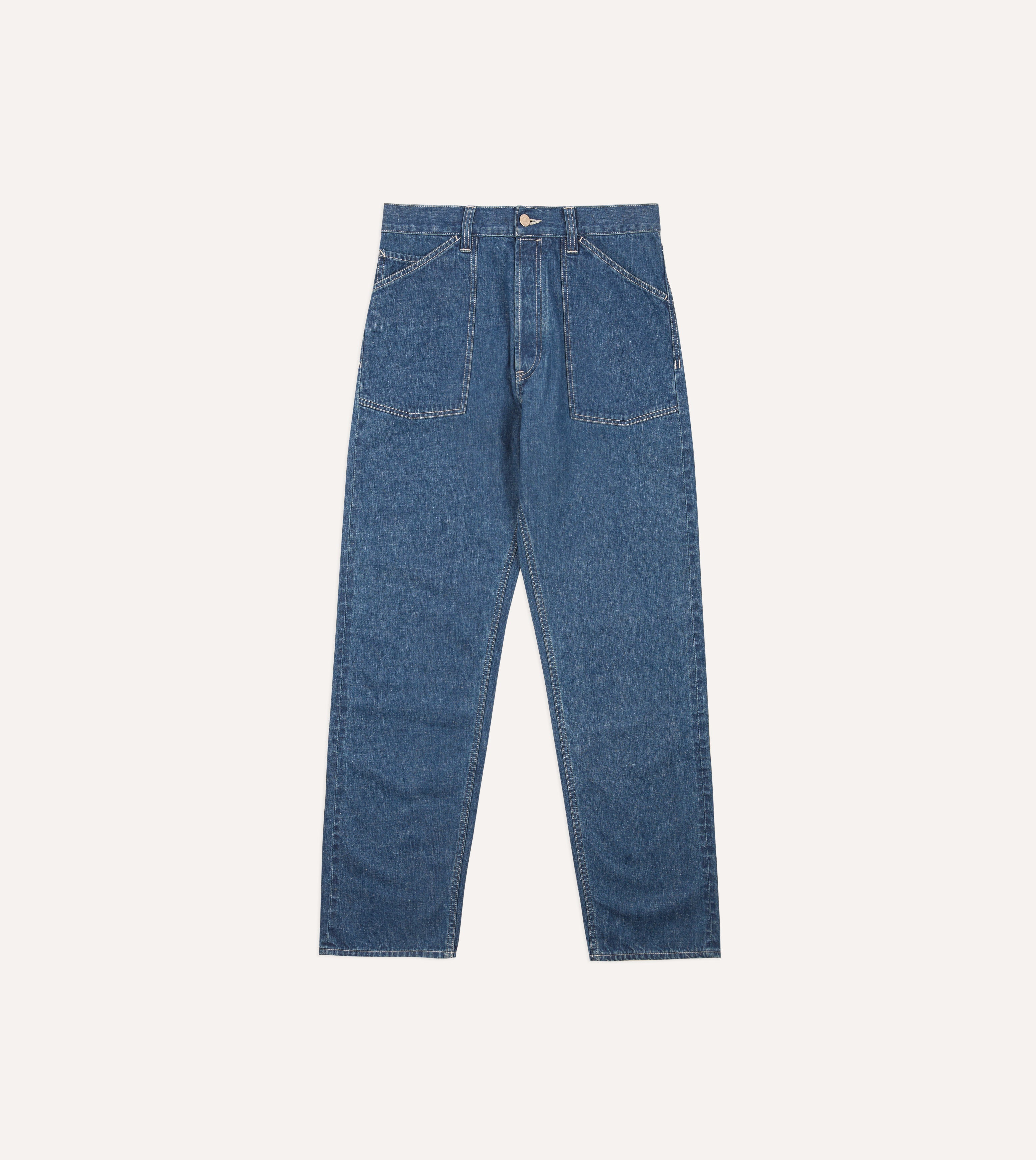 Stone Wash Selvedge Denim Naval Pant – Drakes US