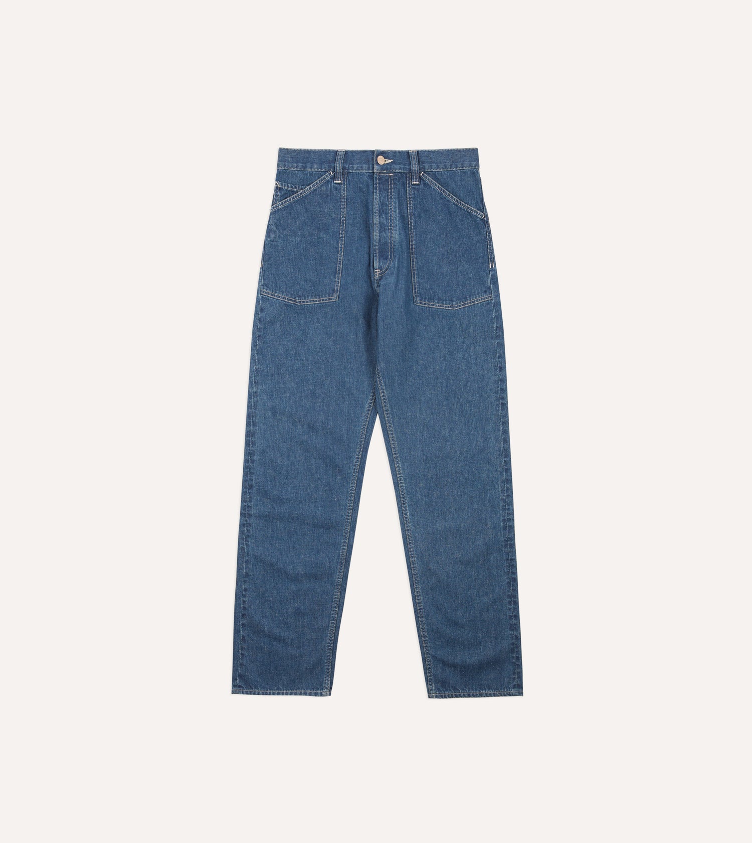 Stone Wash Selvedge Denim Naval Pant