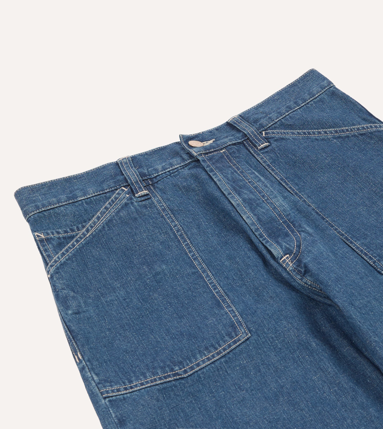 Stone Wash Selvedge Denim Naval Pant