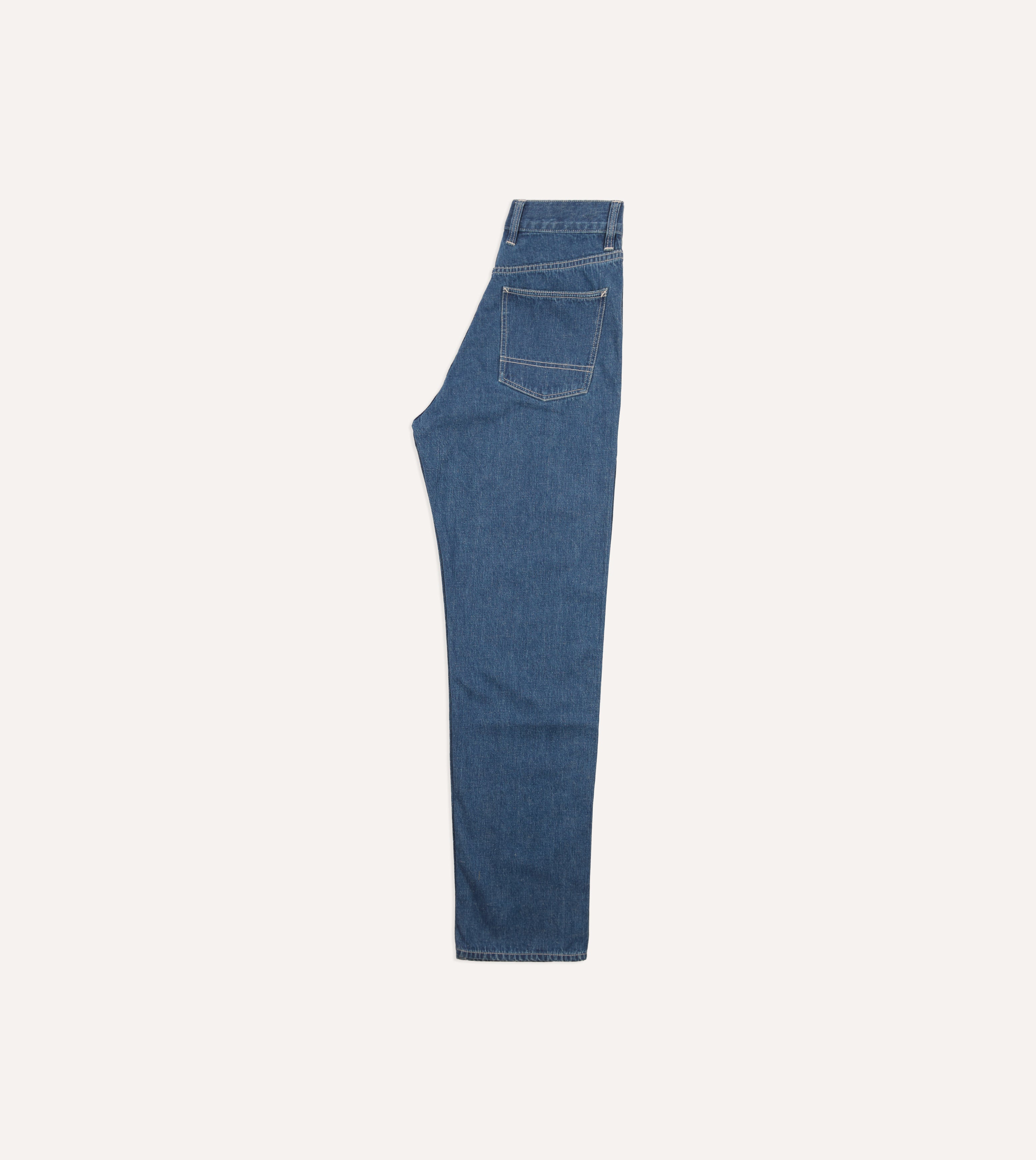Stone Wash Selvedge Denim Naval Pant – Drakes US