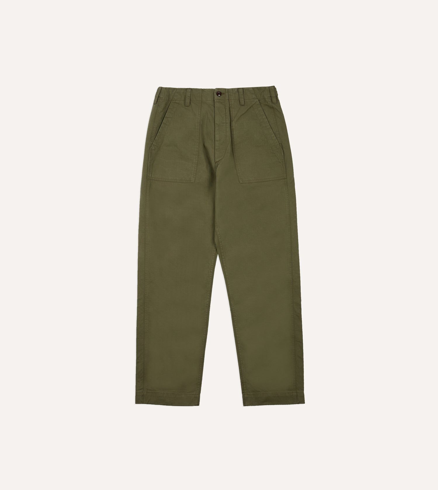 Khaki Cotton Twill Fatigue Trouser