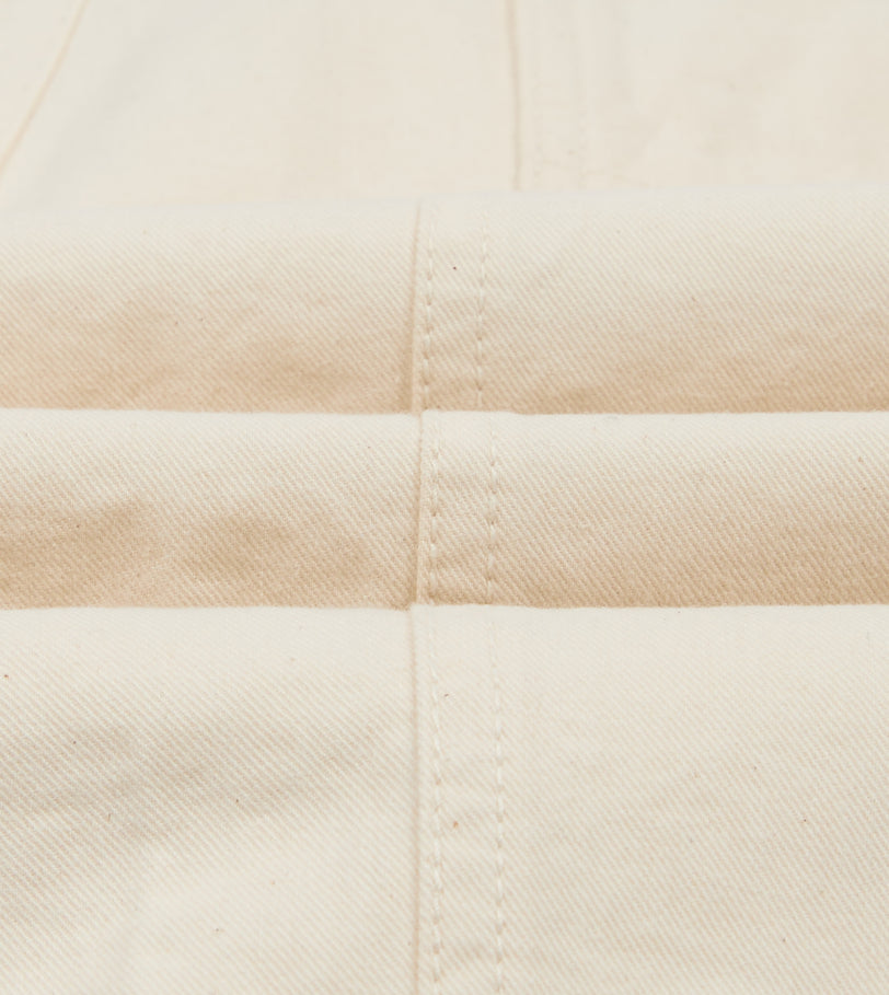 Ecru Cotton Twill Fatigue Trouser