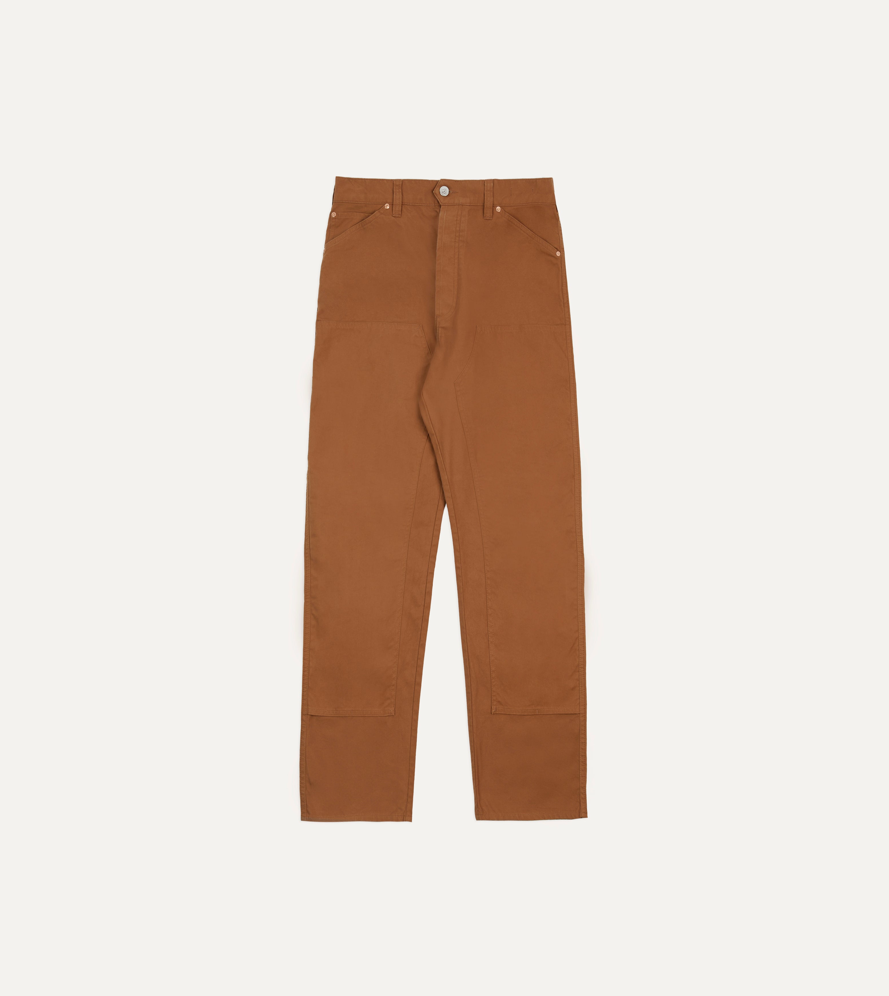 Tobacco Lightweight Cotton Canvas Carpenter Pant – Drakes US