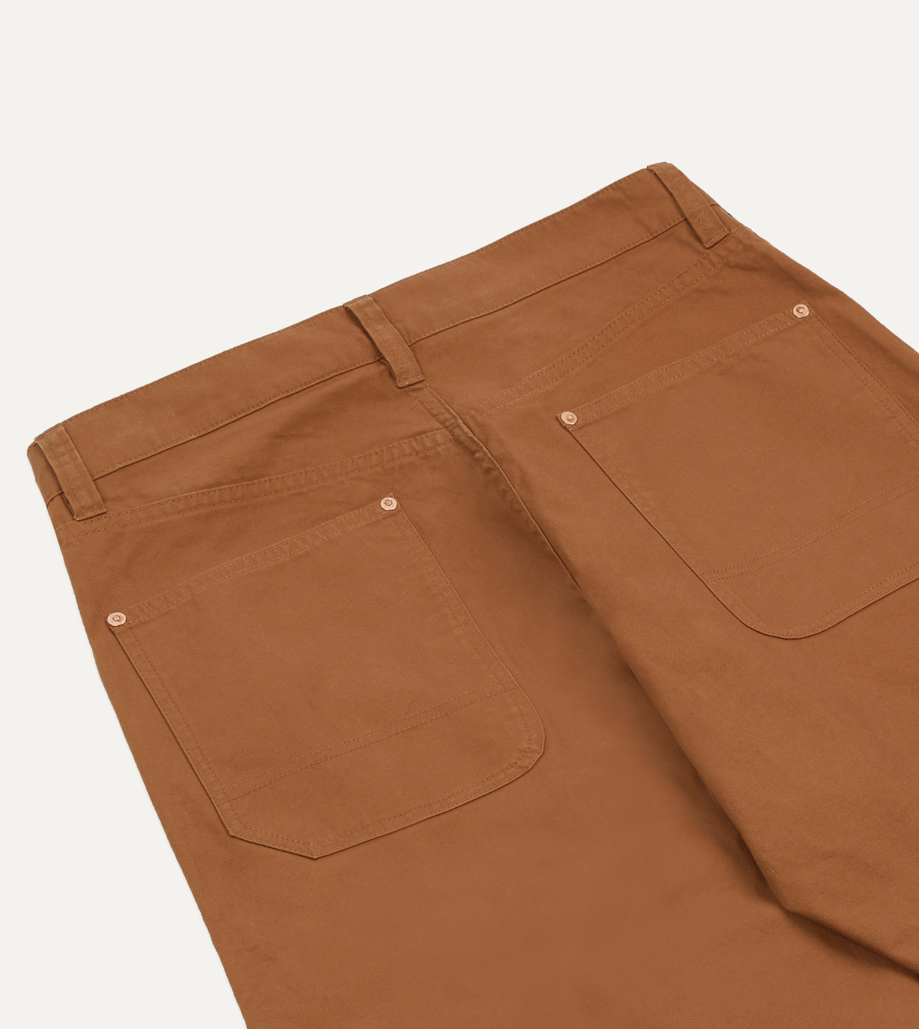 Tobacco Lightweight Cotton Canvas Carpenter Pant – Drakes US