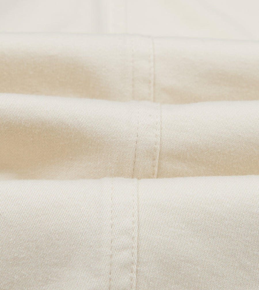Ecru Cotton Drawstring Trousers