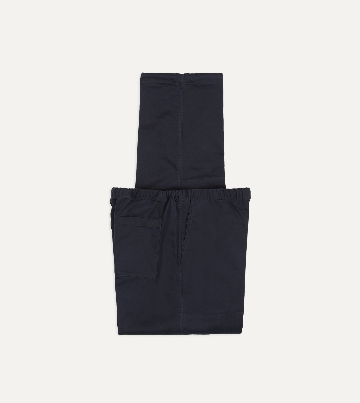 Navy Cotton Drawstring Trousers