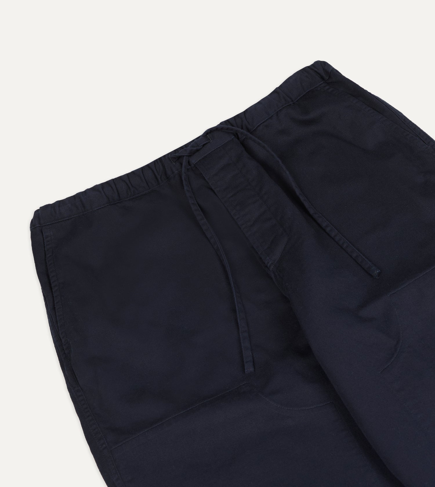 Navy Cotton Drawstring Trousers