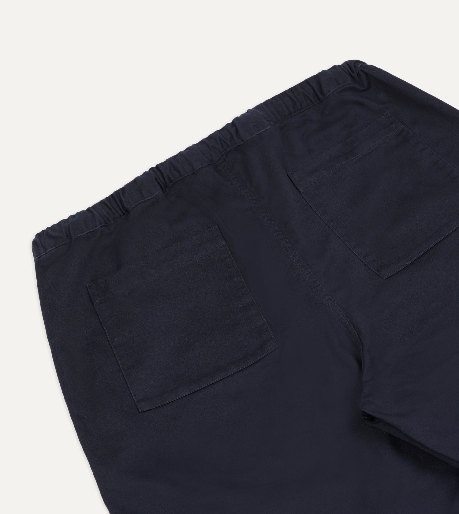 Navy Cotton Drawstring Trousers
