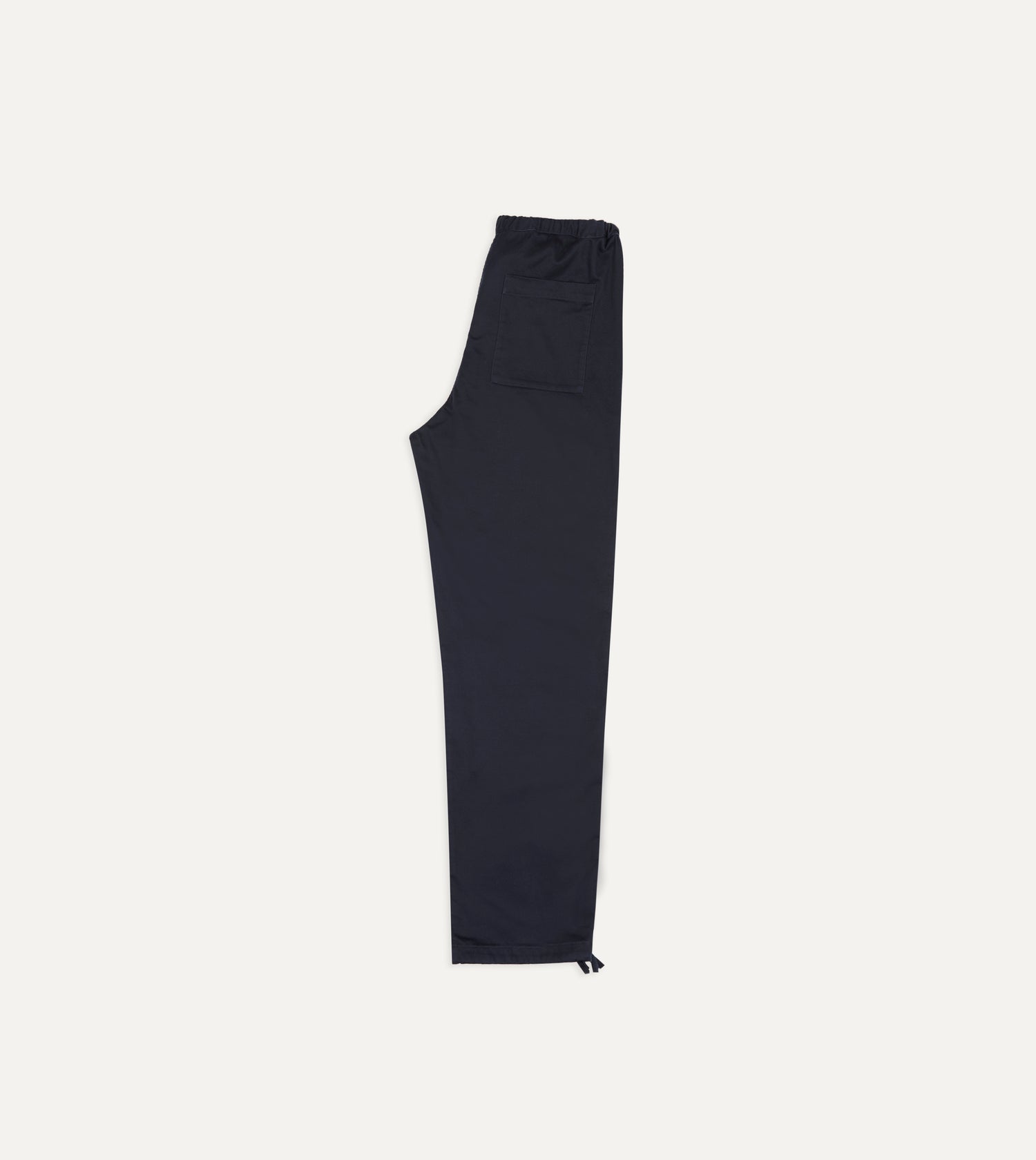Navy Cotton Drawstring Trousers
