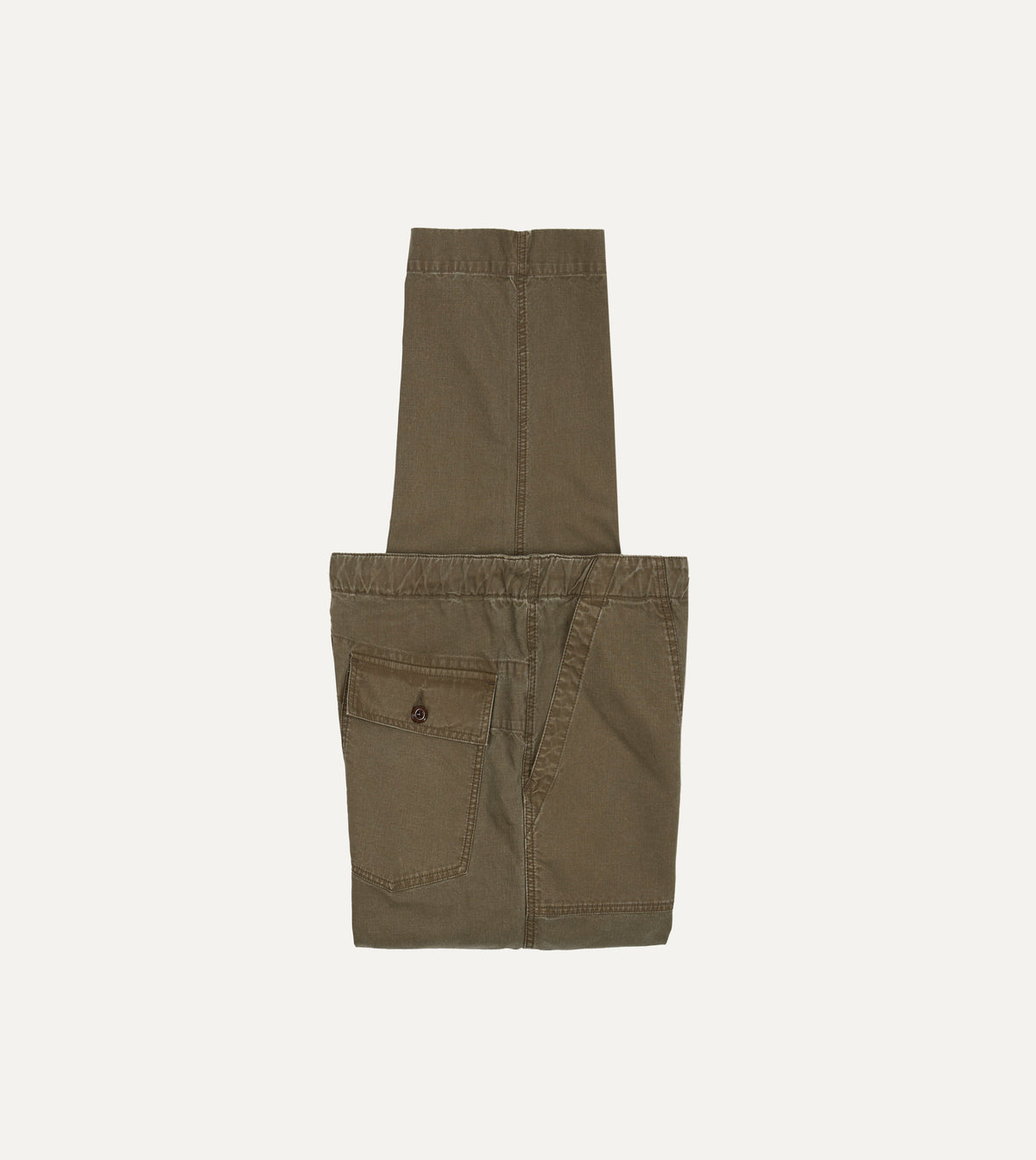Army Green Cotton Drawstring Fatigue Trouser