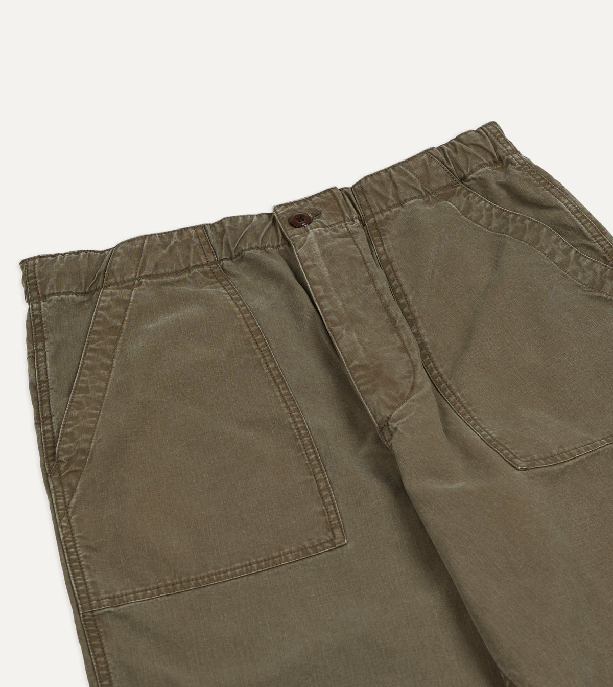Army Green Cotton Drawstring Fatigue Trouser