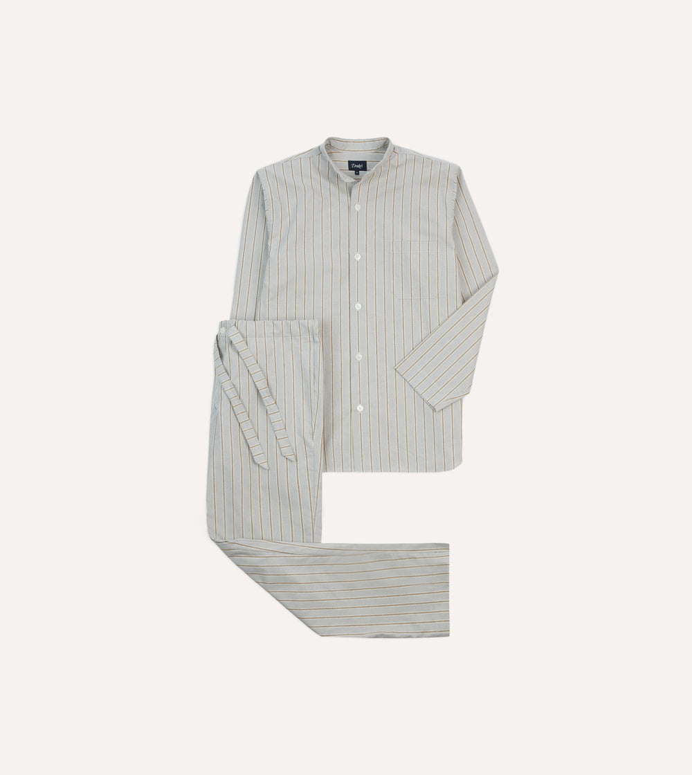 Blue Stripe Cotton Pyjama Set