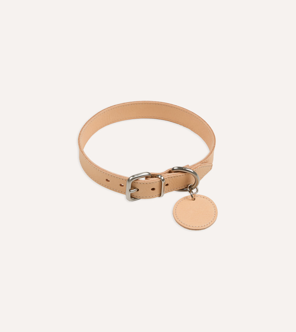 Il Bisonte Natural Leather Dog Collar