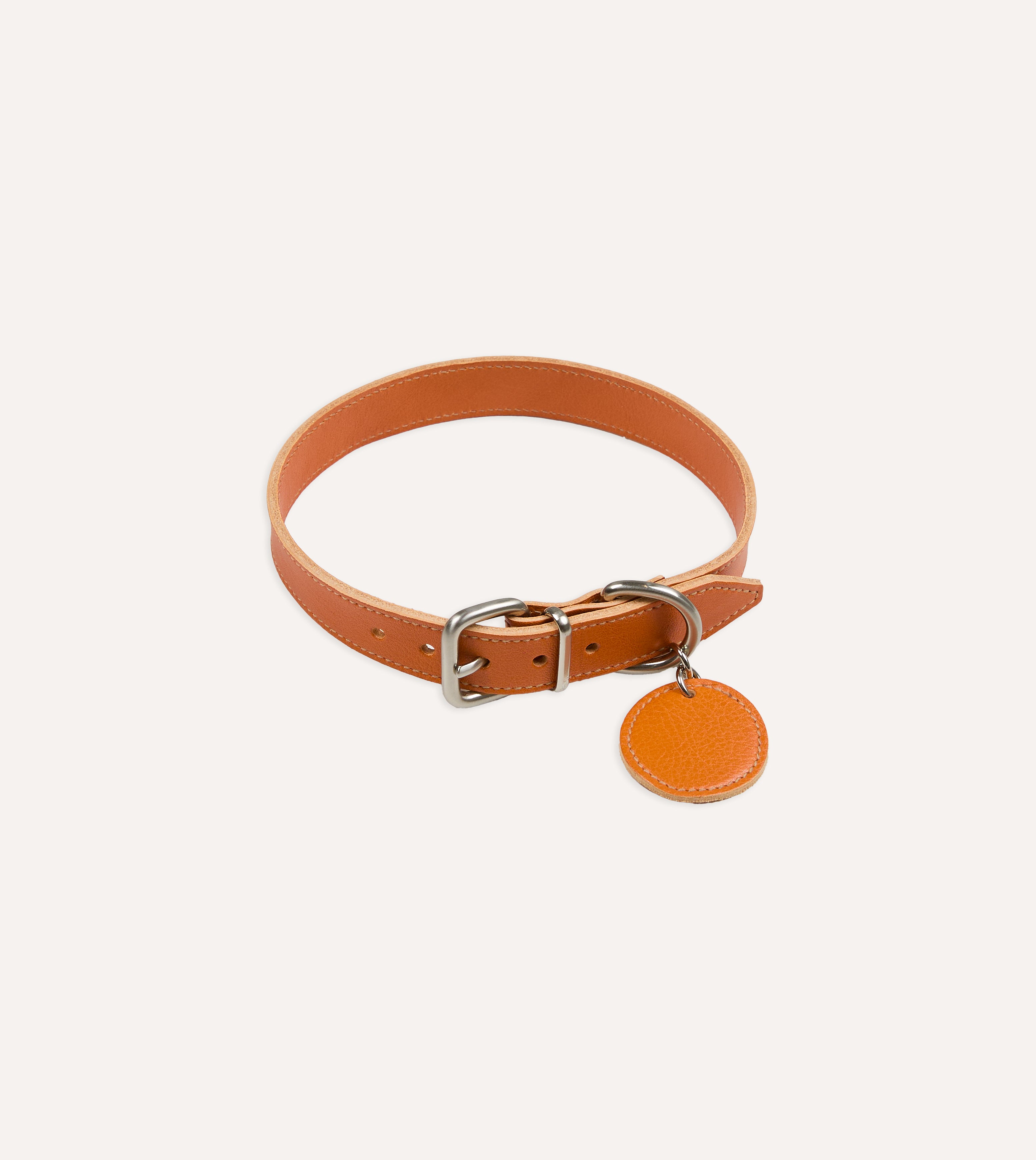 Il Bisonte Caramel Leather Dog Collar