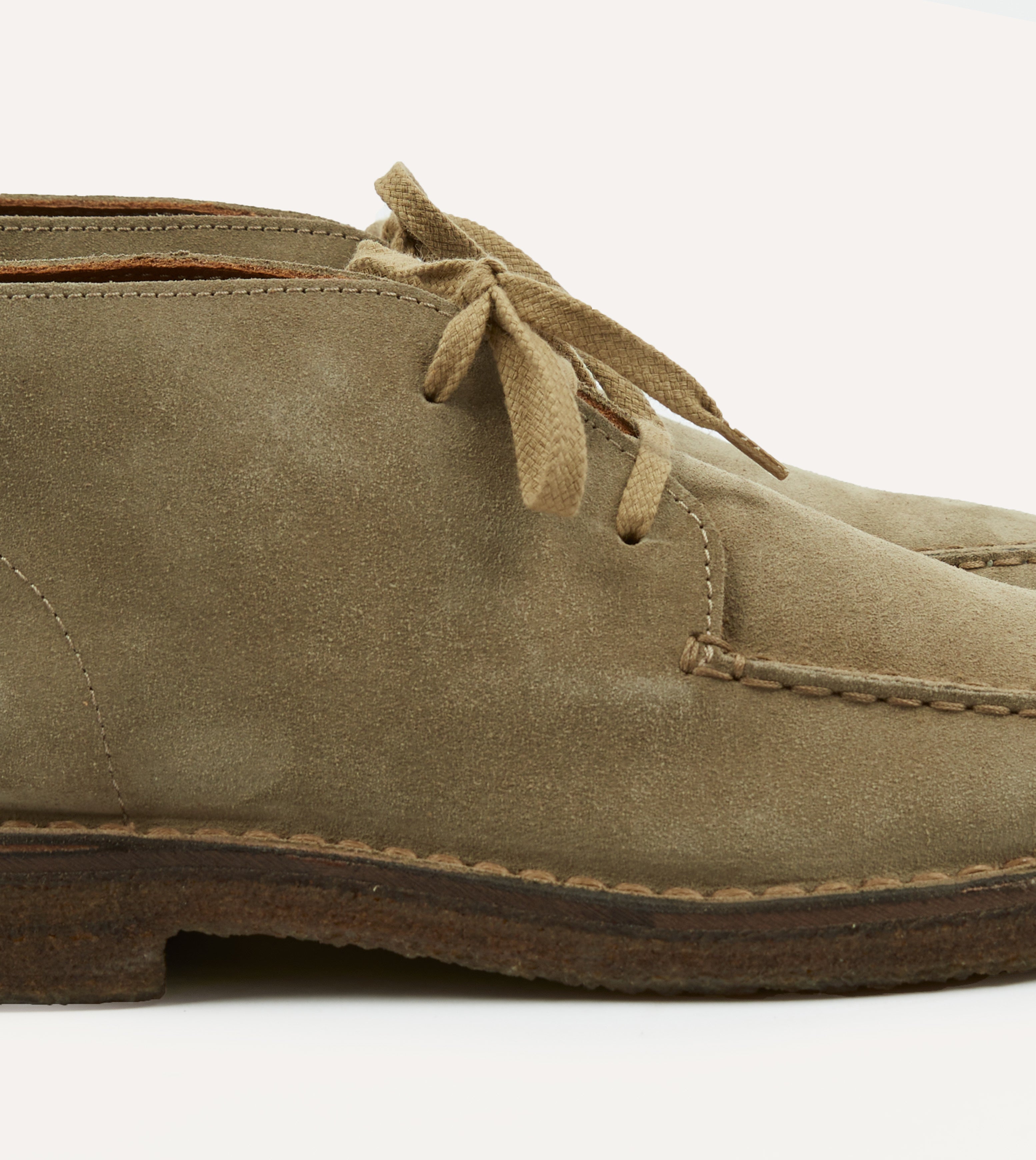 crosby moc-toe chukka boot tobacco suede Drake's Light Brown Roughout with Rub Crafted from a premium roughout suede Crosby Moc-Toe Chukka Boot Sand