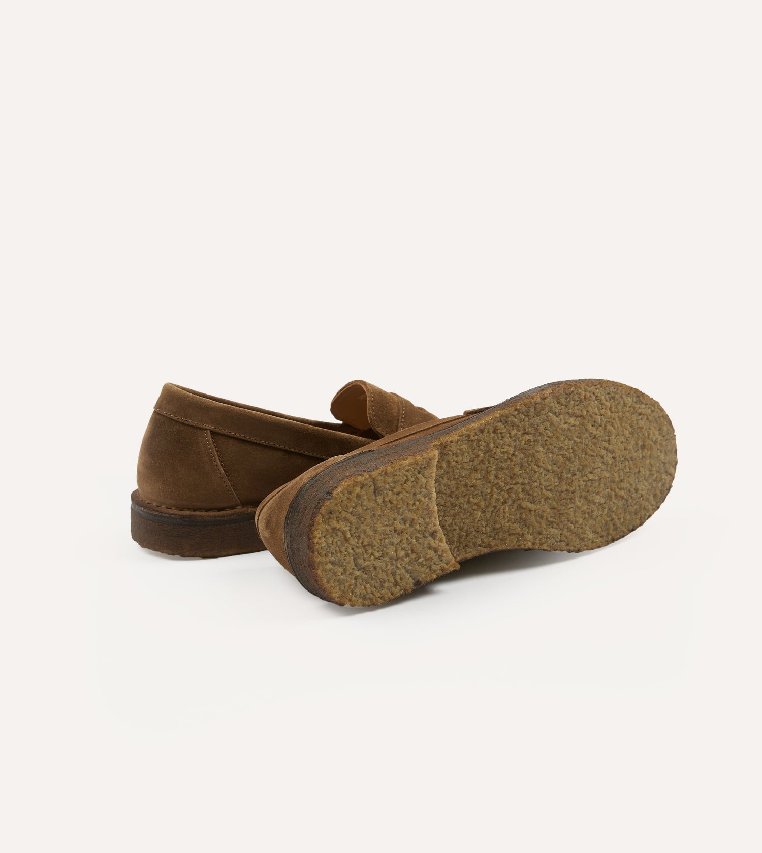 Tobacco Suede Canal Penny Loafer with Crepe Sole – Drakes US