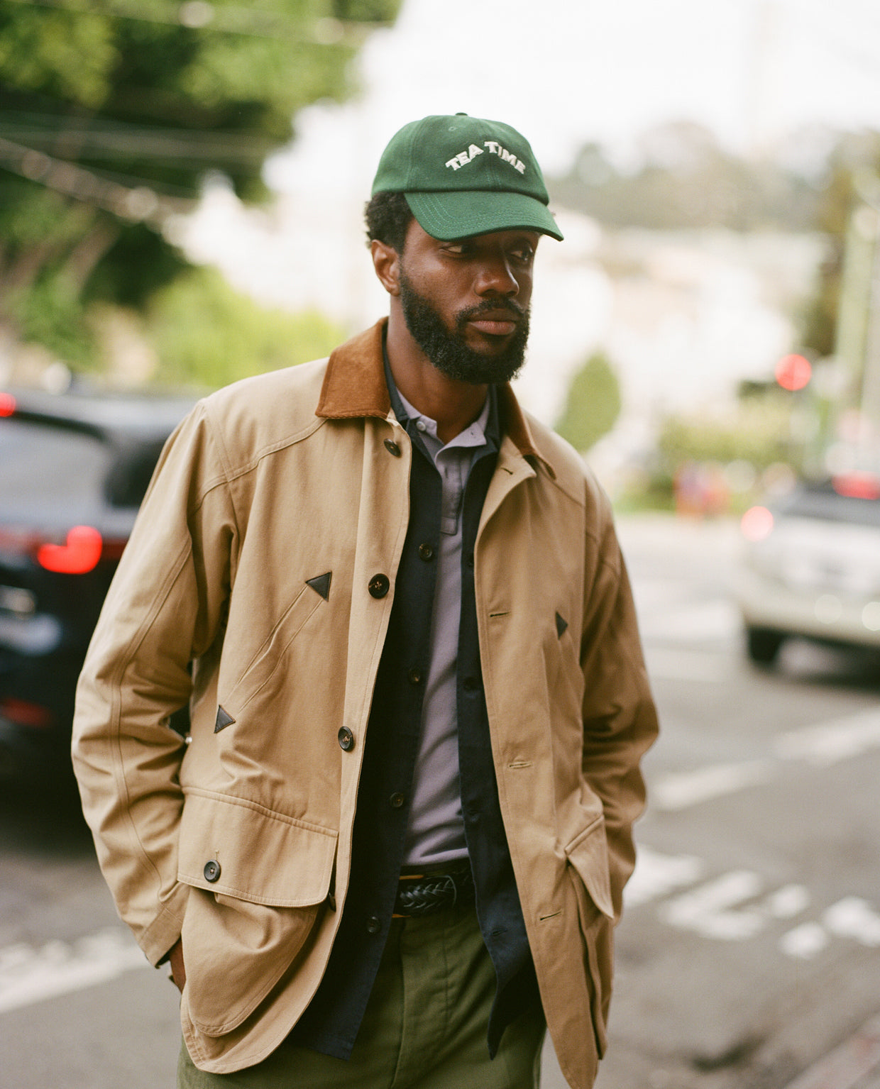 Green Pique Cotton Long-Sleeve Polo Shirt – Drakes US