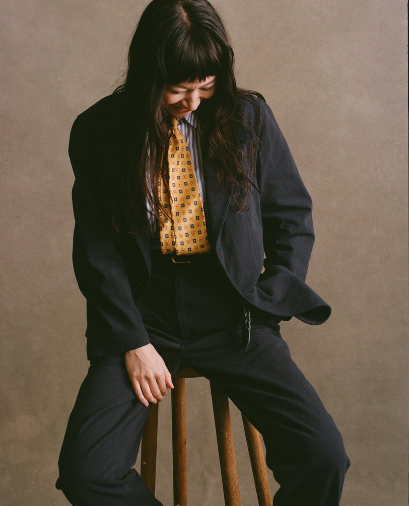 Navy Cotton Twill Field Games Blazer