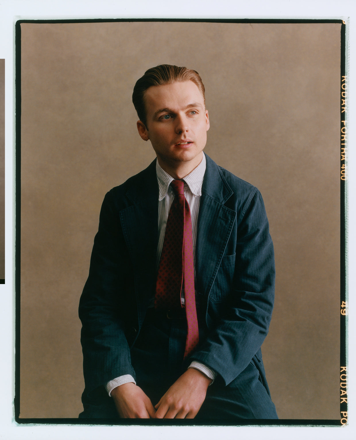Navy Herringbone Twill Cotton Games Blazer Mk. I – Drakes US