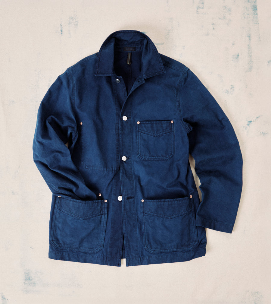 Indigo Dyed Chore Jacket