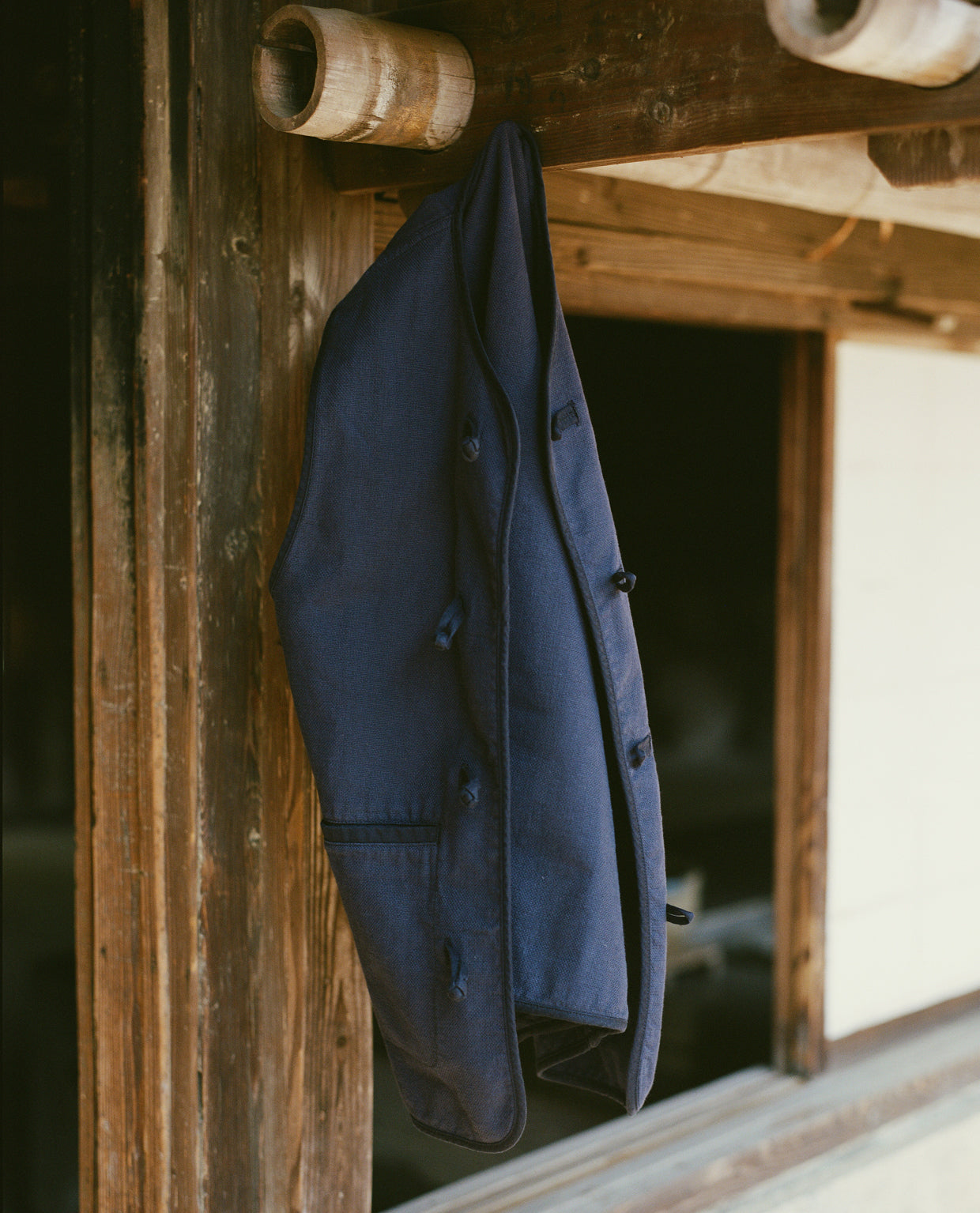 Navy Cotton Artist Vest