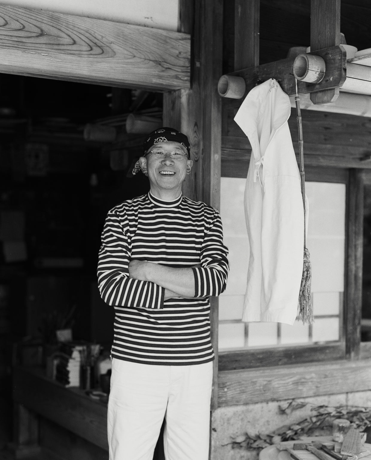 Indigo and Ecru Breton T-Shirt