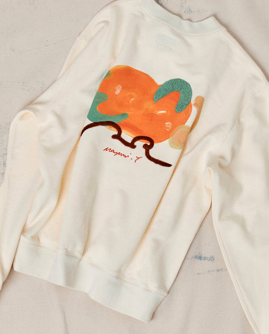 Mayumi Y. for Drake’s Embroidered Cotton Sweatshirt