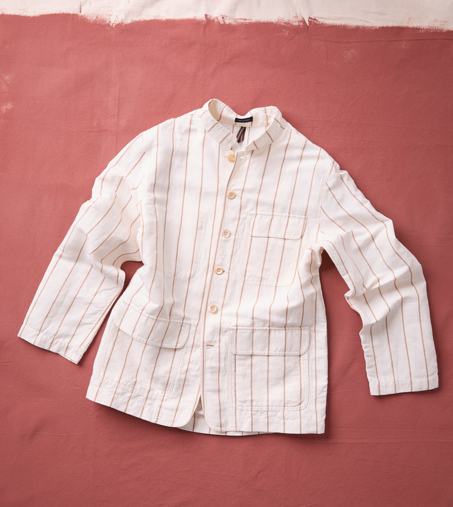 Ecru Stripe Canapa Forestière Jacket