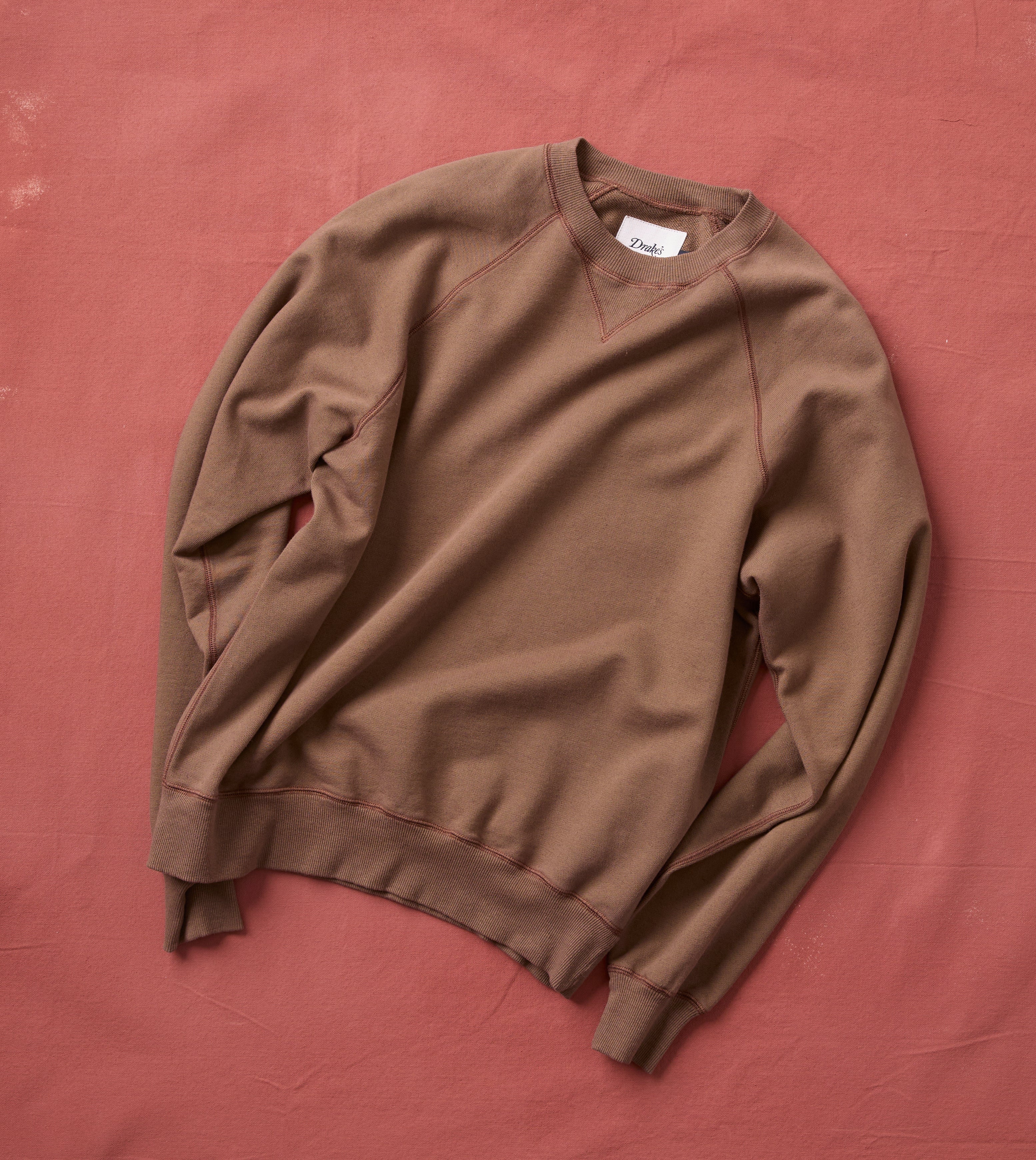 Brown Cotton-Hemp Raglan Sweatshirt