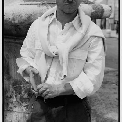 White Linen Two-Pocket Long Point Collar Work Shirt – Drakes US