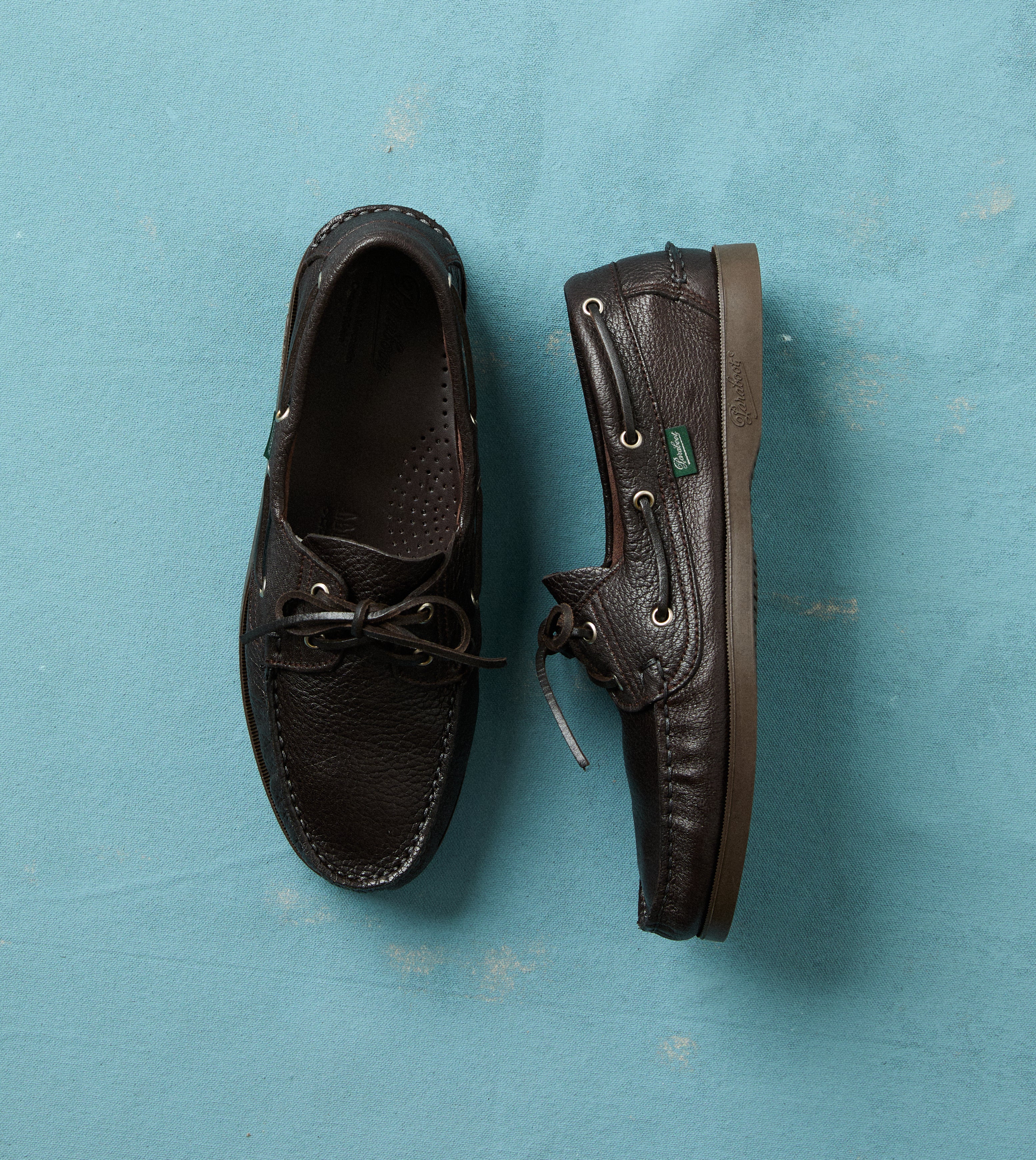 Paraboot Barth Brown Cerf Leather Boat Shoe – Drakes US