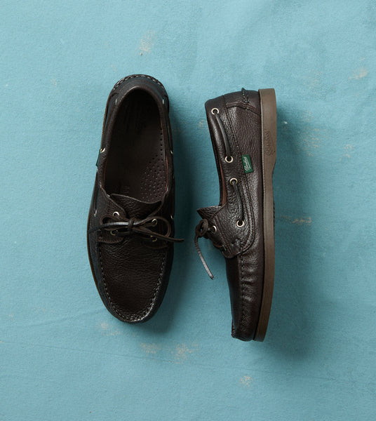 Paraboot Barth Brown Cerf Leather Boat Shoe – Drakes US