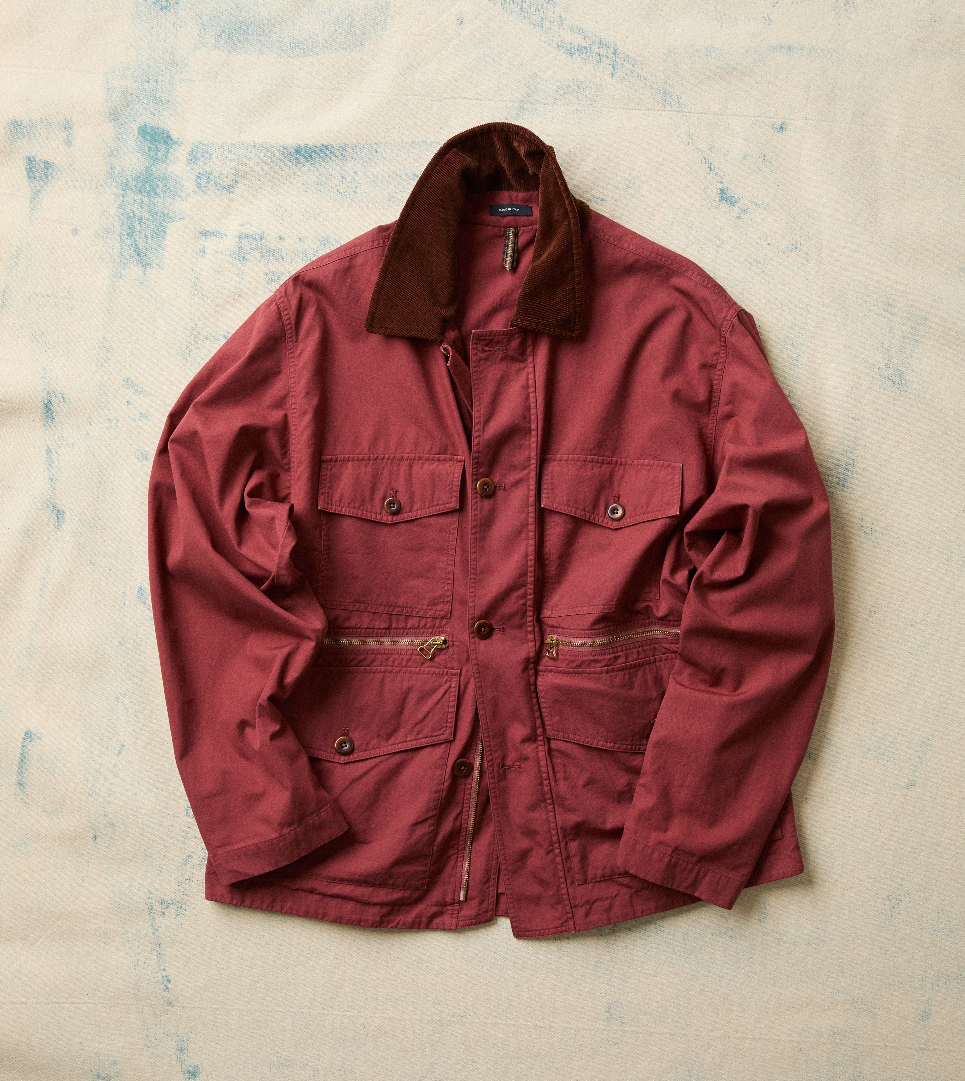 Washed Red Cotton Hiking Jacket – Drakes US