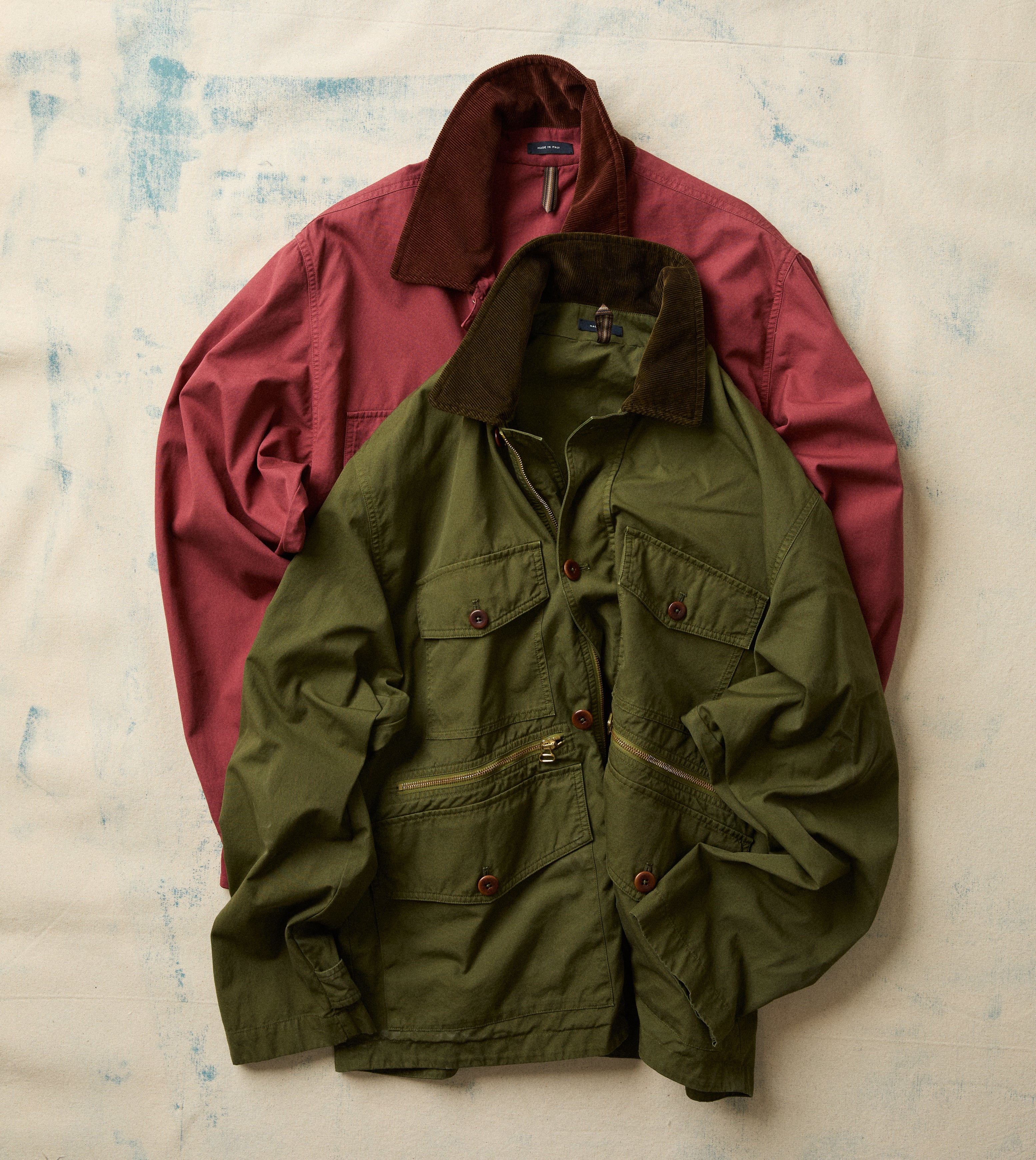 Drake's / ジャケット / シングル / 平織り Washed Olive Cotton Hiking Jacket – Drakes US