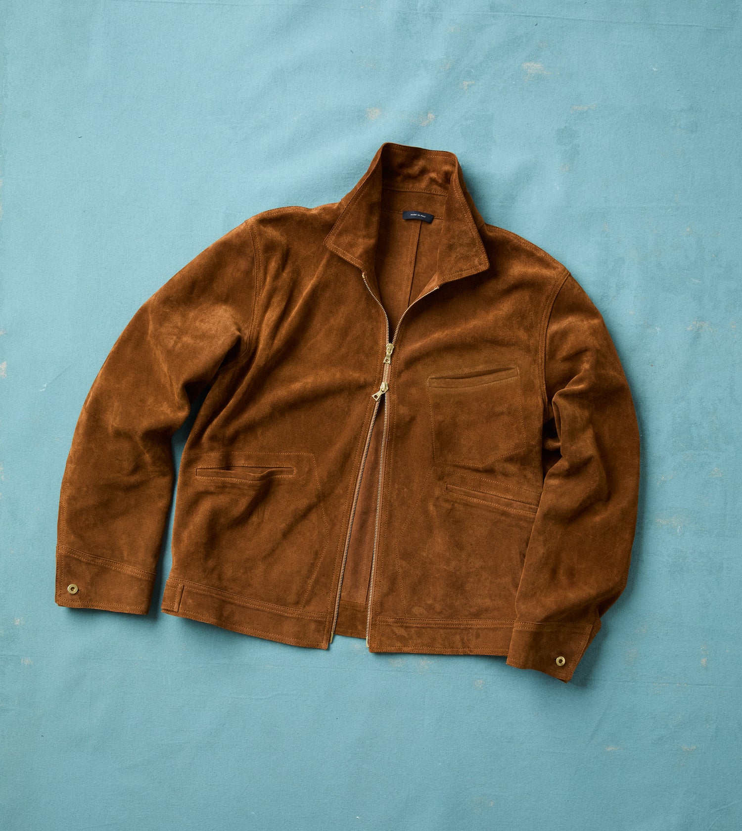 Snuff Raw Suede Blouson Jacket