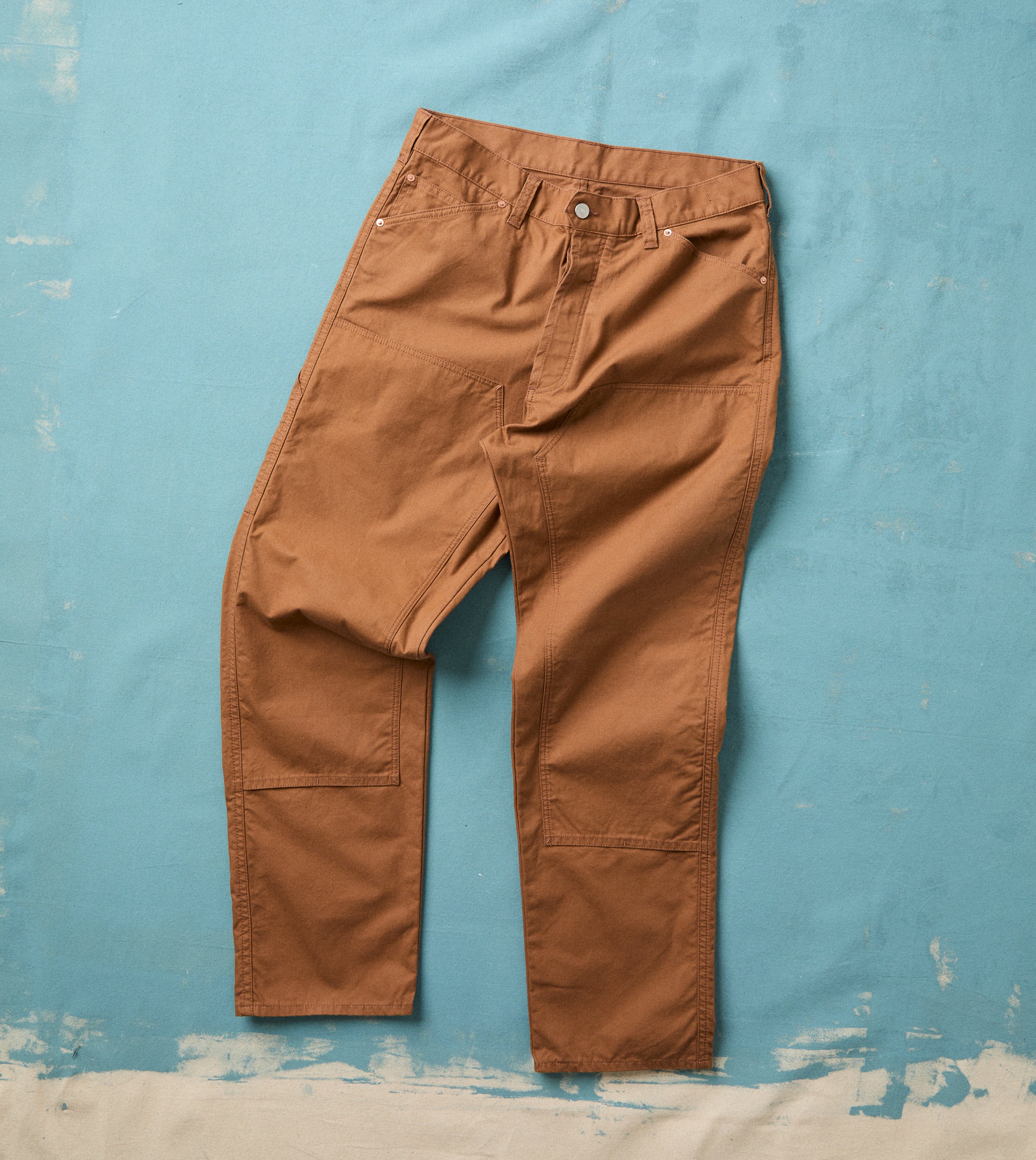 Tobacco Lightweight Cotton Canvas Carpenter Pant – Drakes US