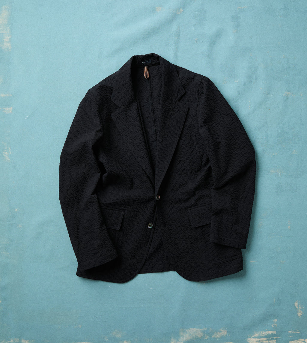 Navy Seersucker Games Blazer Mk. I – Drakes US