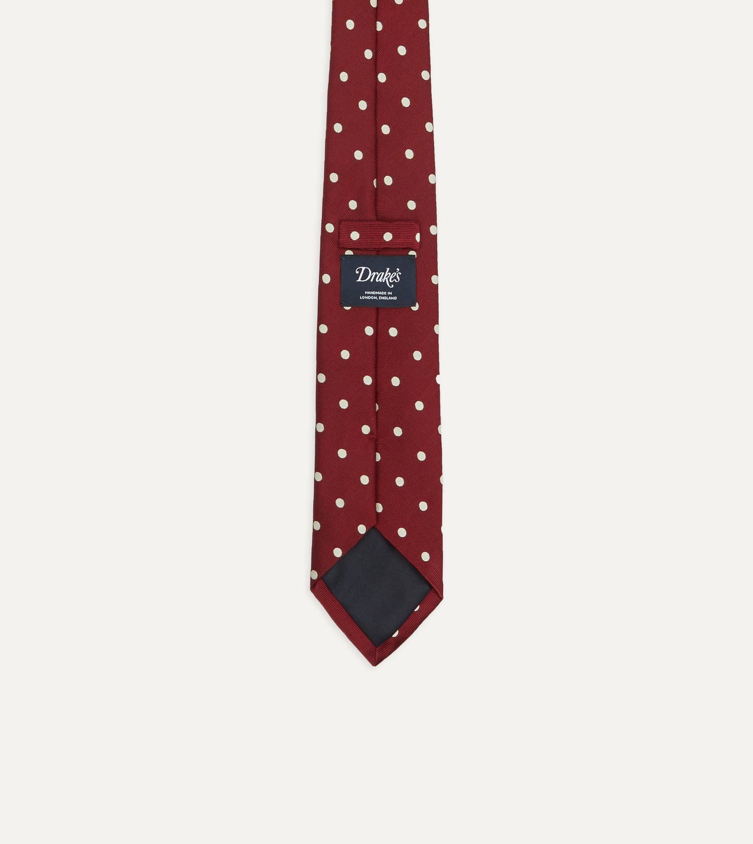 Red Polka Dot Silk Tipped Tie