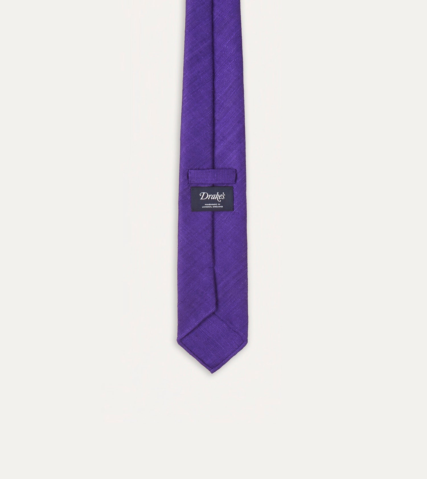 Purple Tussah Hand Rolled Silk Tie