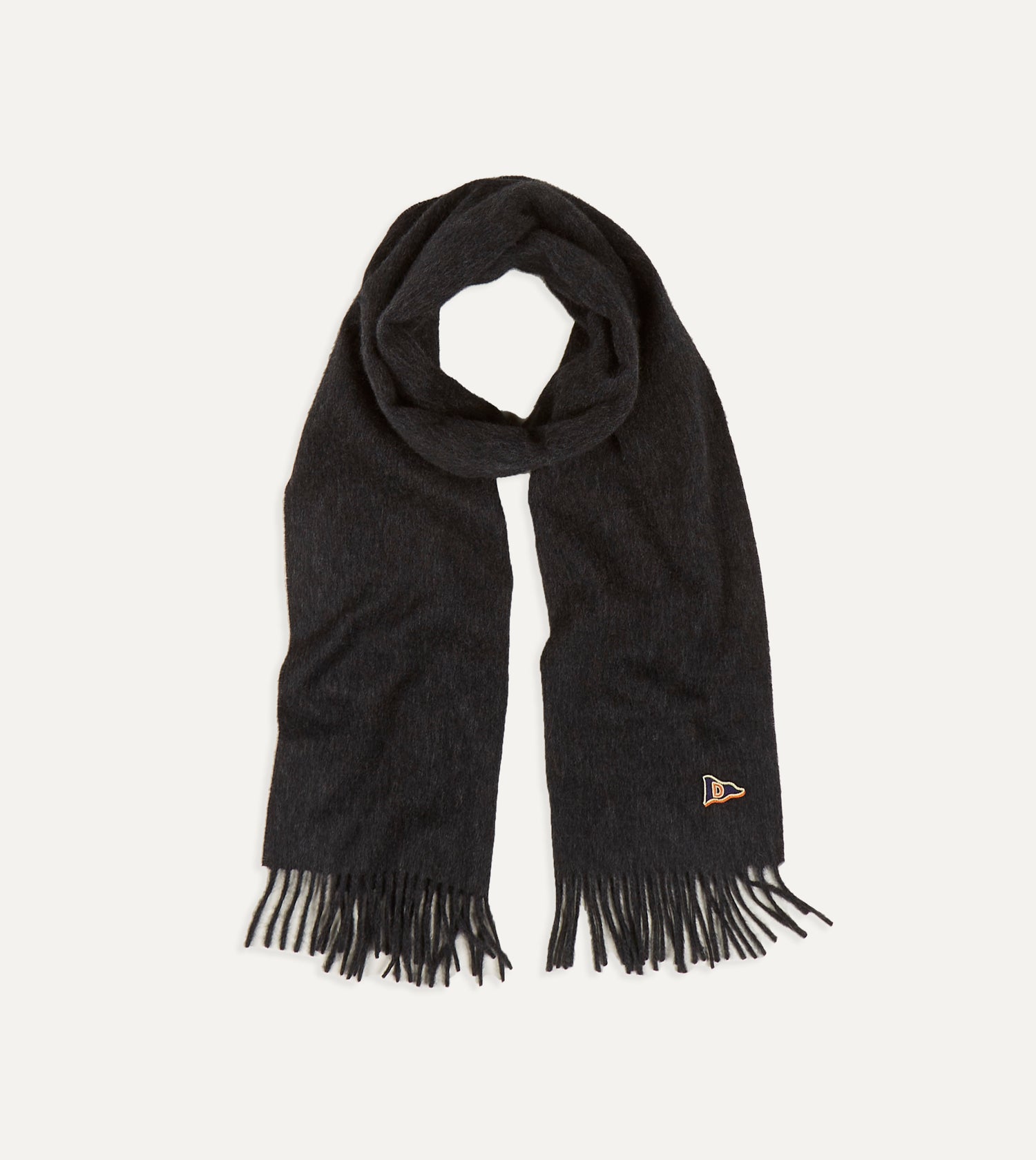 Dark Grey Geelongora Tasselled Scarf