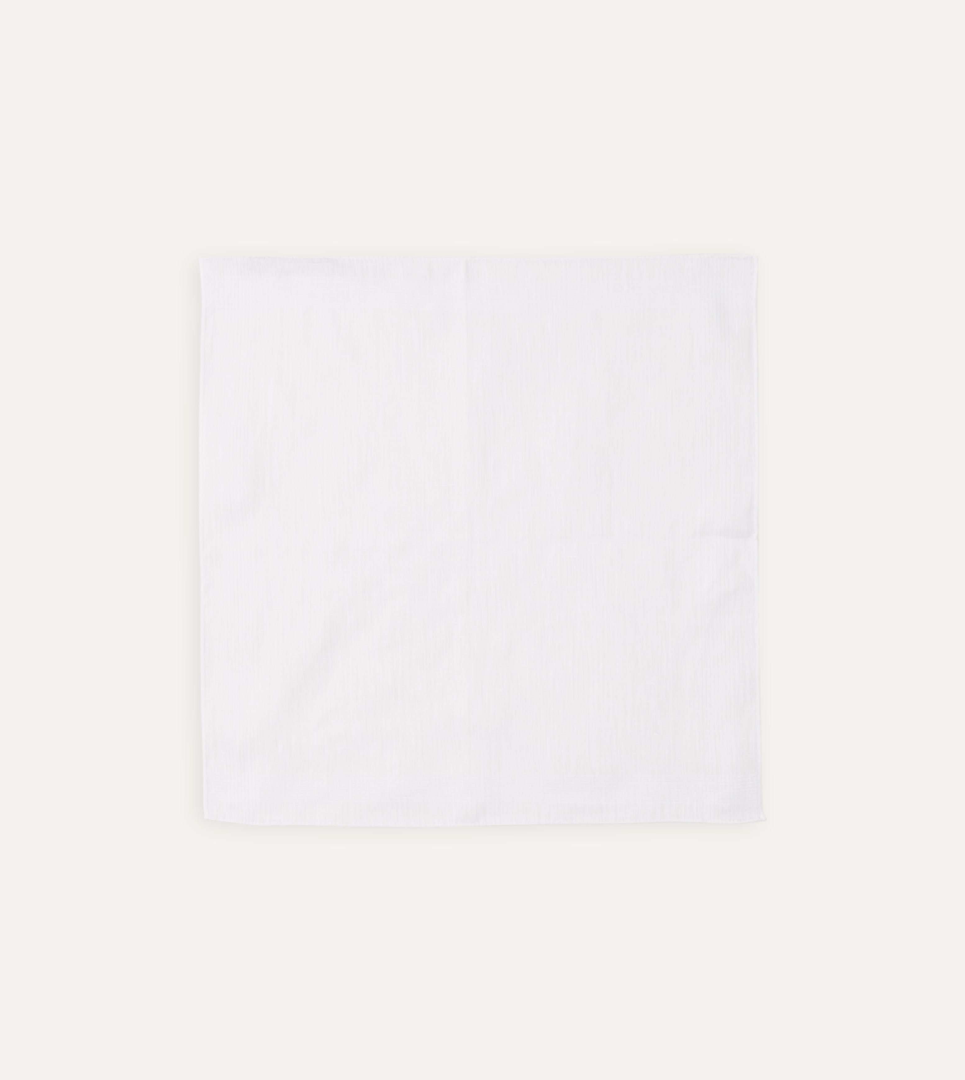 White Linen Pocket Square
