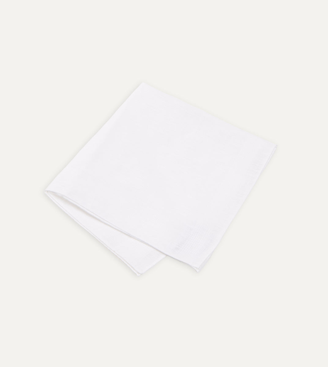 White Linen Pocket Square – Drakes US