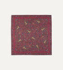 Magenta Birds of Paradise Print Wool-Silk Square Scarf