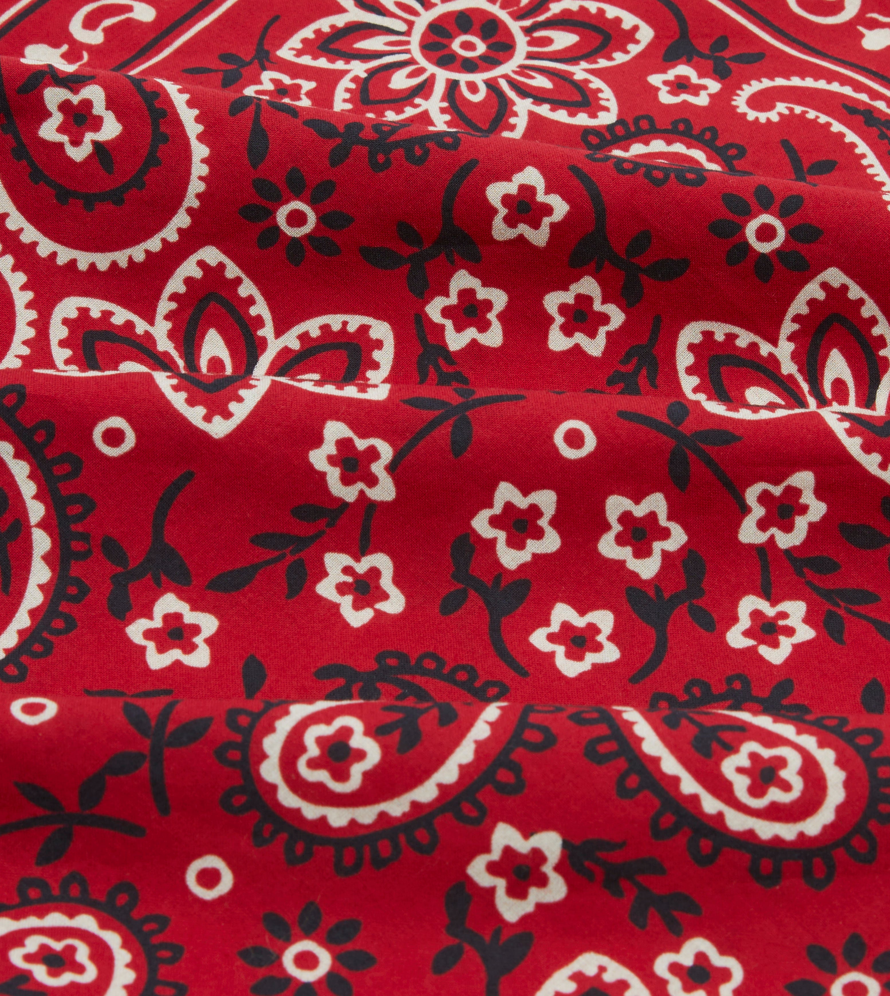 22" Strawberry Paisley Bandana – 100% Cotton Handkerchief Scarf – Made In USA – Hav-A-Hank