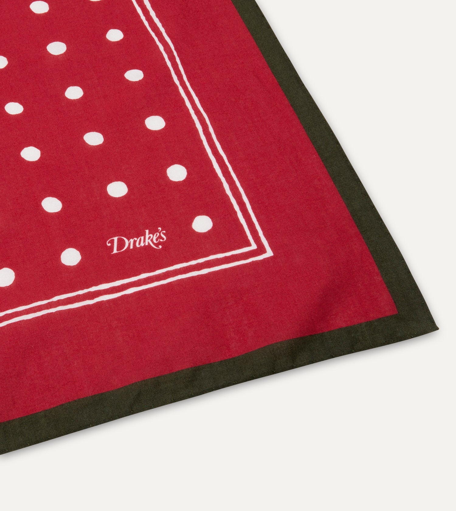 Red Polka Dot Print Bandana